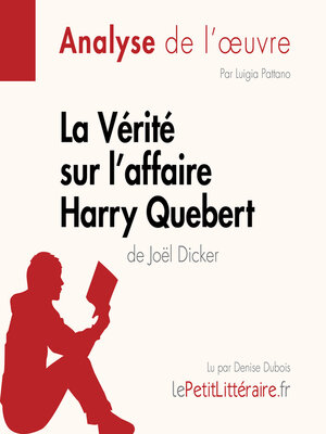 cover image of La Vérité sur l'affaire Harry Quebert (Analyse de l'oeuvre)